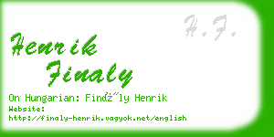 henrik finaly business card